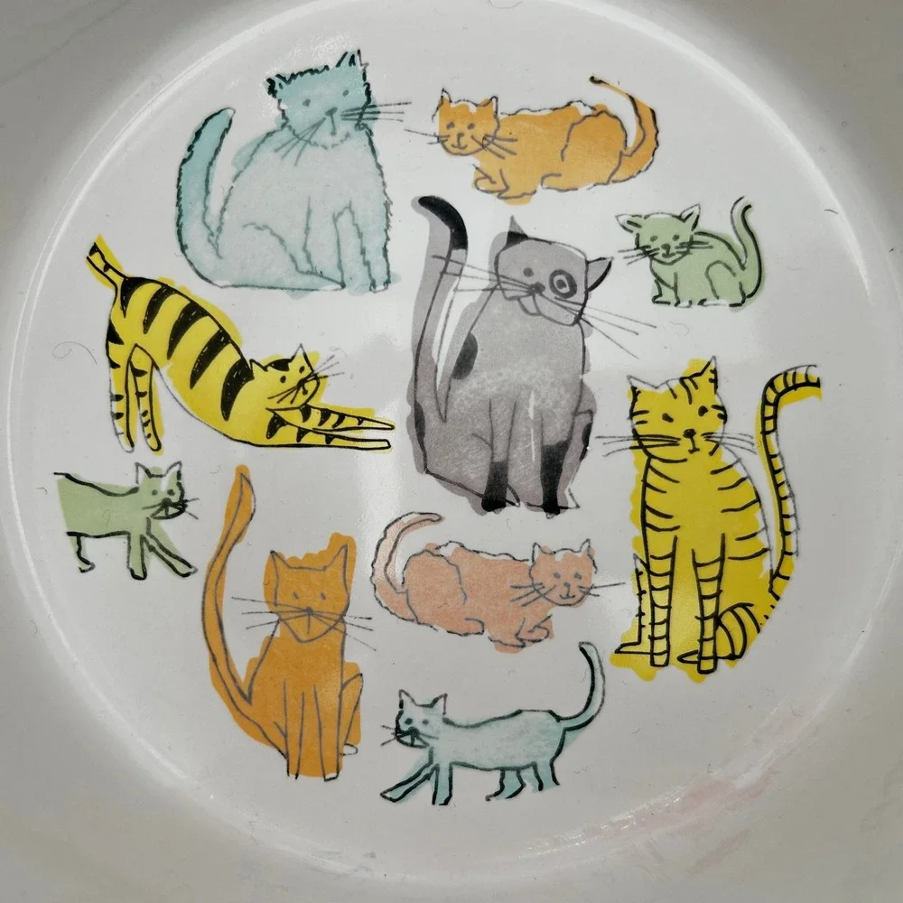 Room Creative Cat Town Ceramic Pet Bowl Dishwasher Safe Microwave Safe